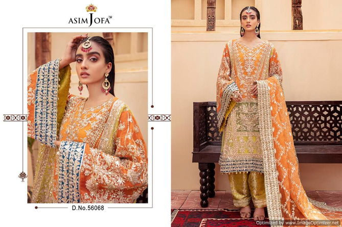 Asim Jofa 56068 Latest Festive Wear Embroidery Organza Pakisatni Salwar kameez